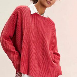 Free People FP One Blake Thermal Oversized  Tunic Top S US ITEM